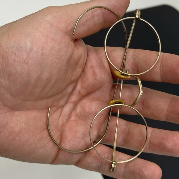 AMERICAN OPTICAL SQUIRE Eyeglasses Vintage Small circular perfectly round Lenon - Picture 8 of 10